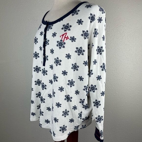 Tommy Hilfiger Half Button Down Pajama Top Size XL EUC - Picture 3 of 7